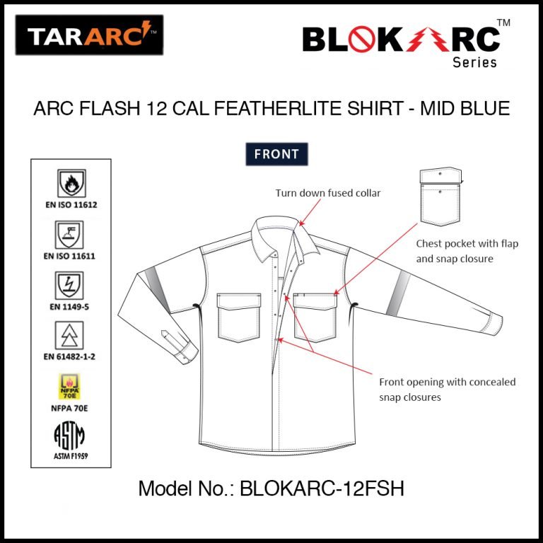 ARC FLASH SHIRT, ARC RATING: 12 CAL/CM² , HRC 2 - Image 4