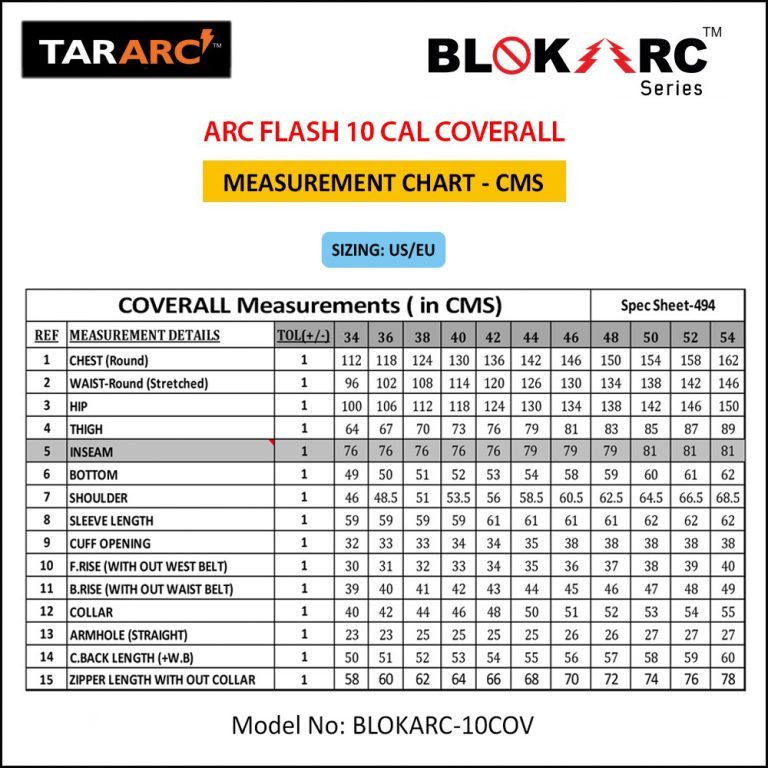 ARC FLASH COVERALL, ARC RATING: 10 CAL/CM² , HRC 2 - Image 6