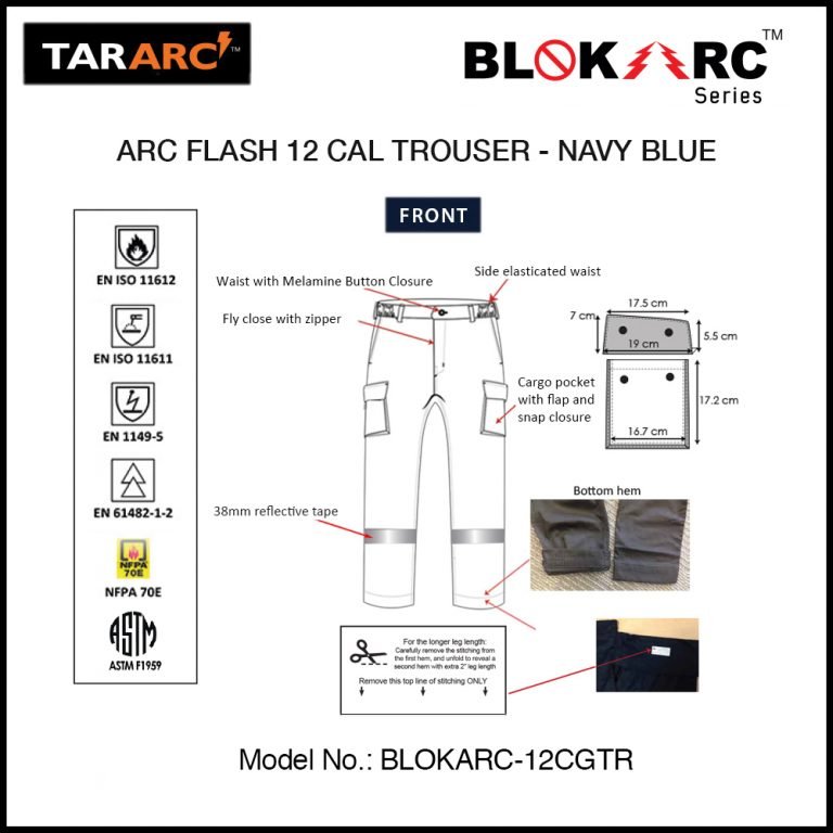 ARC FLASH TROUSER, ARC RATING: 12 CAL/CM² , HRC 2 - Image 3