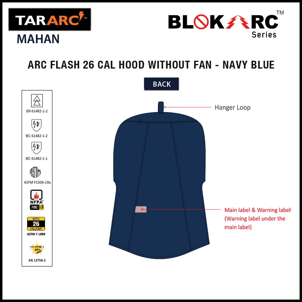 MAHAN ARC FLASH KIT, ARC RATING: 26 CAL/CM² , HRC 3 (BIB, 32″ COAT, HOOD) - Image 8