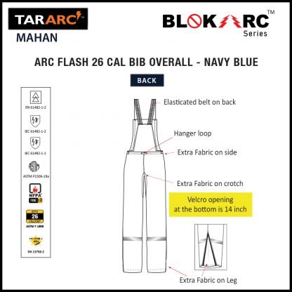 MAHAN ARC FLASH KIT, ARC RATING: 26 CAL/CM² , HRC 3 (BIB, 32″ COAT, HOOD) - Image 14