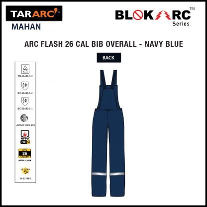 MAHAN ARC FLASH KIT, ARC RATING: 26 CAL/CM² , HRC 3 (BIB, 32″ COAT, HOOD) - Image 3