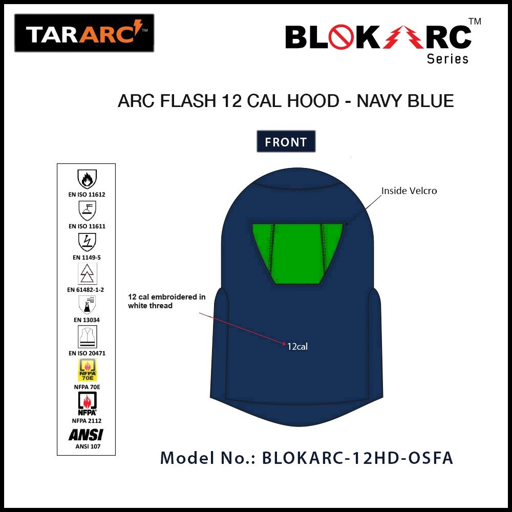 ARC FLASH KIT, ARC RATING: 12 CAL/CM² , HRC2 (BIB, 32″ COAT & HOOD) - Image 7