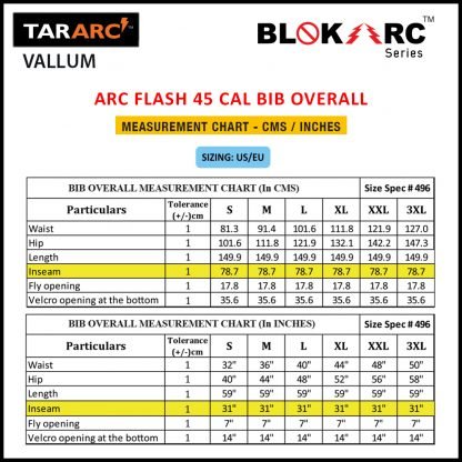 VALLUM ARC FLASH KIT (MEN), ARC RATING: 45 CAL/CM² , HRC 4 (BIB, 32″ COAT, HOOD) - Image 17
