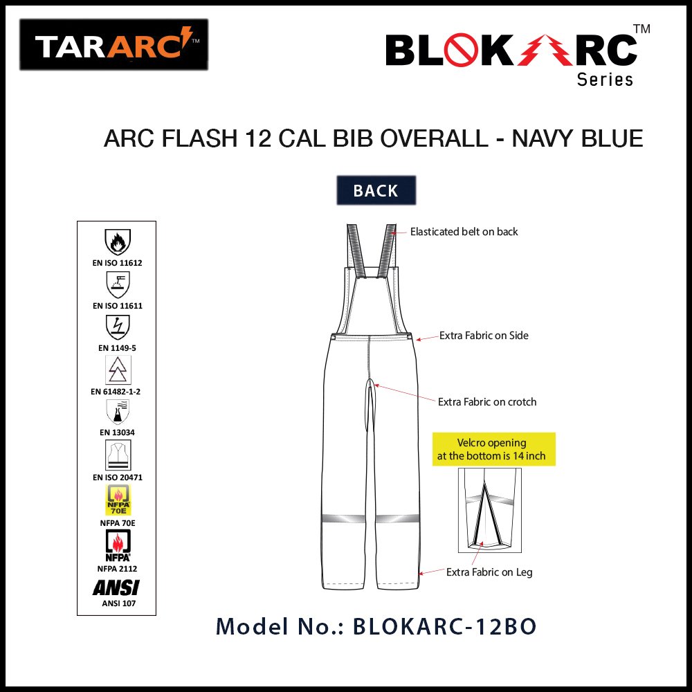 ARC FLASH KIT, ARC RATING: 12 CAL/CM² , HRC2 (BIB, 32″ COAT & HOOD) - Image 12