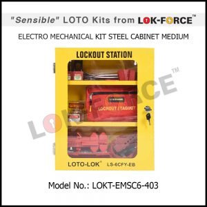 LOTO ELECTRO-MECHANICAL KIT STEEL CABINET - MEDIUM