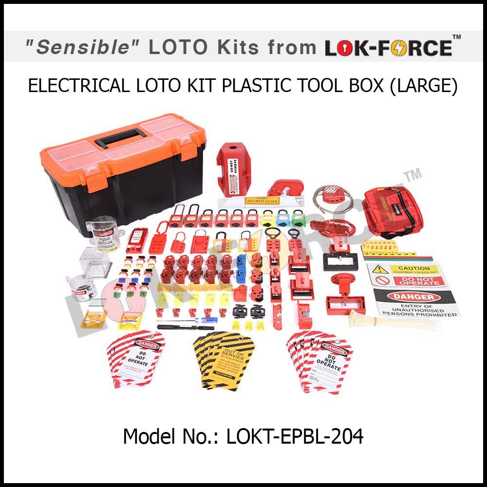 LOTO ELECTRICAL KIT PLASTIC TOOL BOX - LARGE