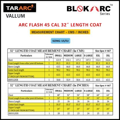 VALLUM ARC FLASH KIT (MEN), ARC RATING: 45 CAL/CM² , HRC 4 (BIB, 32″ COAT, HOOD) - Image 18