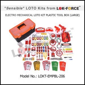 LOTO ELECTRO-MECHANICAL KIT PLASTIC TOOL BOX - LARGE